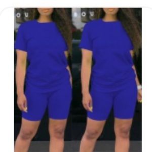 2 piece biker short set